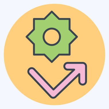 Simge UV. Spf ve Sun sembolüyle ilgili. renk arkadaşı stili. dizayn edilebilir