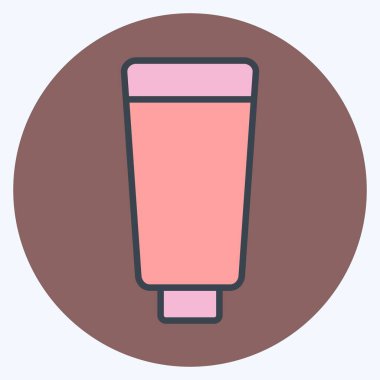 Simge Güneş Kremi. Spf ve Sun sembolüyle ilgili. renk arkadaşı stili. dizayn edilebilir