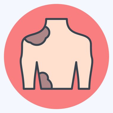 Simge Güneş yanığı. Spf ve Sun sembolüyle ilgili. renk arkadaşı stili. dizayn edilebilir