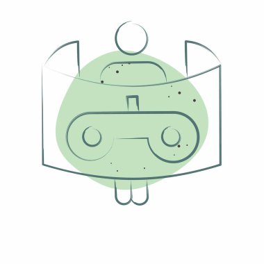 Simge 360 Panorama. Metaverse sembolüyle ilgili. Renkli Leke Biçimi. dizayn edilebilir