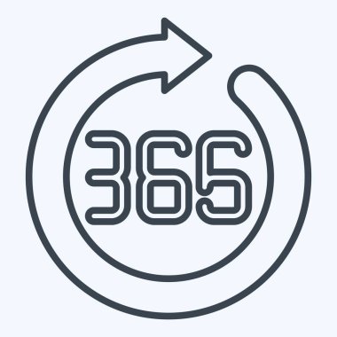 Simge 365 gün. Yeni yıl sembolüyle ilgili. Sıra tarzı. dizayn edilebilir