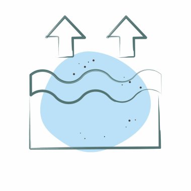 Simge Yaşlanma Karşıtı. Dermatoloji sembolüyle ilgili. Renkli Leke Biçimi. dizayn edilebilir