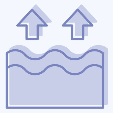 Simge Yaşlanma Karşıtı. Dermatoloji sembolüyle ilgili. İki ton stili. dizayn edilebilir