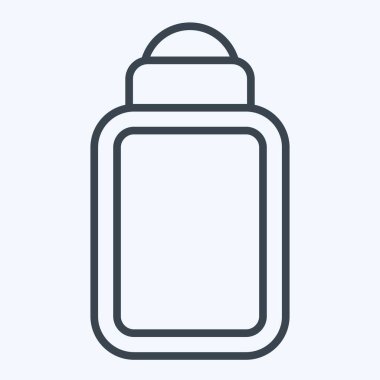 Icon Bebek Bakımı Şişesi. Plastik Ürün sembolüyle ilgili. Sıra tarzı. dizayn edilebilir