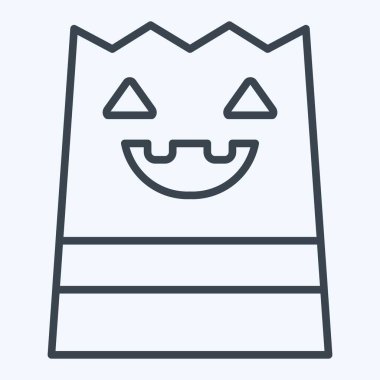 Simge Torbası. Cadılar Bayramı sembolüyle ilgili. Sıra tarzı. dizayn edilebilir