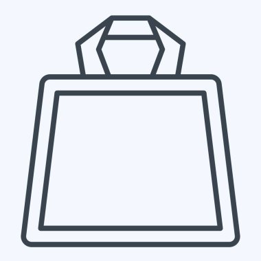 Simge Torbası. Plastik Ürün sembolüyle ilgili. Sıra tarzı. dizayn edilebilir