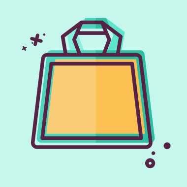 Simge Torbası. Plastik Ürün sembolüyle ilgili. MBE tarzı. dizayn edilebilir