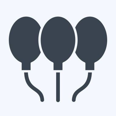 İkon Balonlar. Yeni yıl sembolüyle ilgili. Kabartma tarzı. dizayn edilebilir