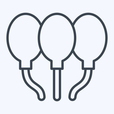 İkon Balonlar. Yeni yıl sembolüyle ilgili. Sıra tarzı. dizayn edilebilir