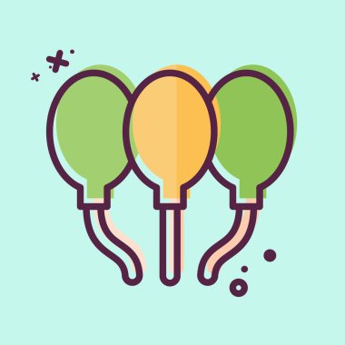 İkon Balonlar. Yeni yıl sembolüyle ilgili. MBE tarzı. dizayn edilebilir