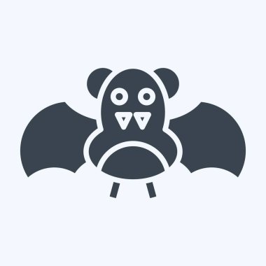 Simge Yarasa. Cadılar Bayramı sembolüyle ilgili. Kabartma tarzı. dizayn edilebilir