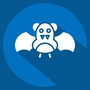 Simge Yarasa. Cadılar Bayramı sembolüyle ilgili. Uzun gölge tarzı. dizayn edilebilir