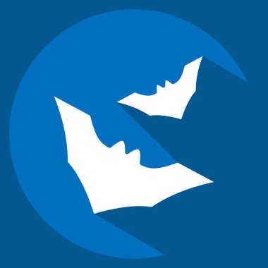 Simge Yarasa. Dövme sembolüyle ilgili. Uzun gölge tarzı. dizayn edilebilir