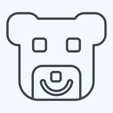 Simge Ayısı. Hayvanlar sembolüyle ilgili. Sıra tarzı. dizayn edilebilir