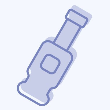 Icon Birası. BBQ sembolüyle ilgili. İki ton stili. dizayn edilebilir