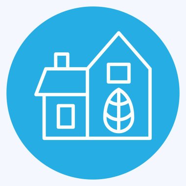 Simge Biyolojisi İnşaat. Sera sembolüyle ilgili. Mavi gözlü. dizayn edilebilir