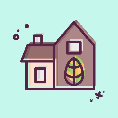 Simge Biyolojisi İnşaat. Sera sembolüyle ilgili. MBE tarzı. dizayn edilebilir