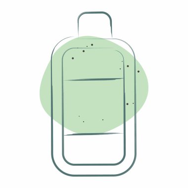 Simge Şişe. Plastik Ürün sembolüyle ilgili. Renkli Leke Biçimi. dizayn edilebilir