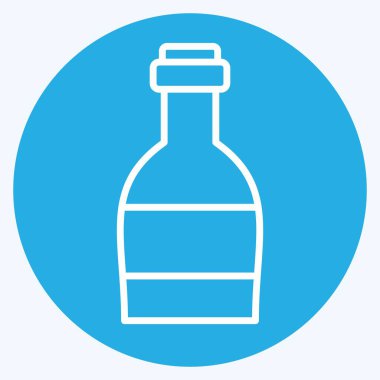 Simge konyağı. Meşrubat sembolüyle ilgili. Mavi gözlü. dizayn edilebilir