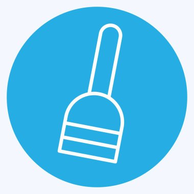 Simge Süpürgesi. Cadılar Bayramı sembolüyle ilgili. Mavi gözlü. dizayn edilebilir