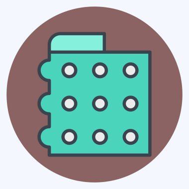 Simge Kabarcığı Paketi. Plastik Ürün sembolüyle ilgili. renk arkadaşı stili. dizayn edilebilir