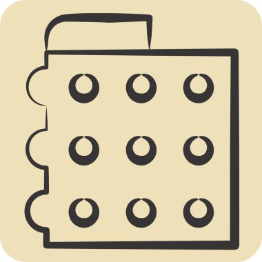 Simge Kabarcığı Paketi. Plastik Ürün sembolüyle ilgili. El çizimi tarzı. dizayn edilebilir