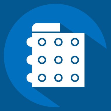 Simge Kabarcığı Paketi. Plastik Ürün sembolüyle ilgili. Uzun gölge tarzı. dizayn edilebilir