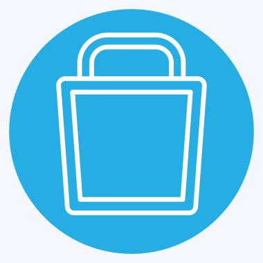 Simge Kovası. Plastik Ürün sembolüyle ilgili. Mavi gözlü. dizayn edilebilir