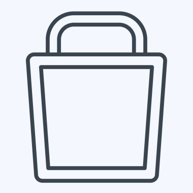 Simge Kovası. Plastik Ürün sembolüyle ilgili. Sıra tarzı. dizayn edilebilir