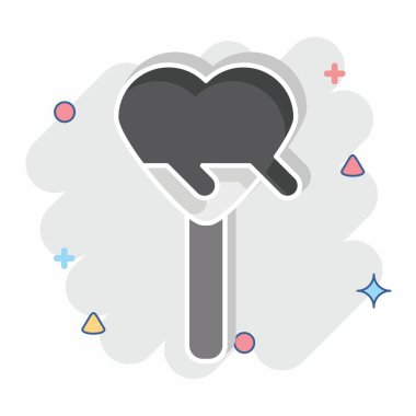 Simge Karamelleştirildi. Cadılar Bayramı sembolüyle ilgili. Çizgi roman. dizayn edilebilir