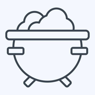 Simge Kazanı. Cadılar Bayramı sembolüyle ilgili. Sıra tarzı. dizayn edilebilir