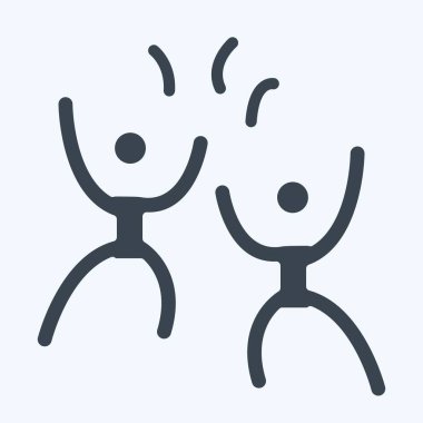 Kutlama ikonu. Yeni yıl sembolüyle ilgili. Kabartma tarzı. dizayn edilebilir