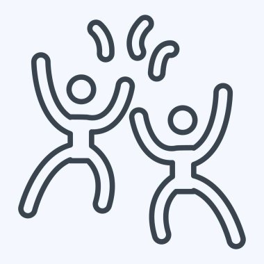 Kutlama ikonu. Yeni yıl sembolüyle ilgili. Sıra tarzı. dizayn edilebilir