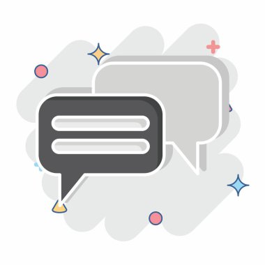 Simge Sohbeti. Vergi sembolüyle ilgili. Çizgi roman. dizayn edilebilir