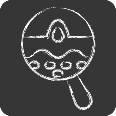 Simge Kontrolü. Dermatoloji sembolüyle ilgili. Tebeşir stili. dizayn edilebilir