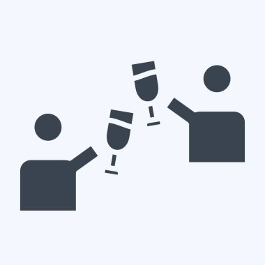 İkon Tezahüratı Yeni yıl sembolüyle ilgili. Kabartma tarzı. dizayn edilebilir