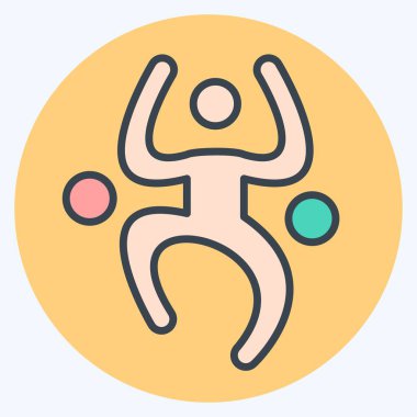 Simge Tırmanışı. Macera sembolüyle ilgili. renk arkadaşı stili. dizayn edilebilir