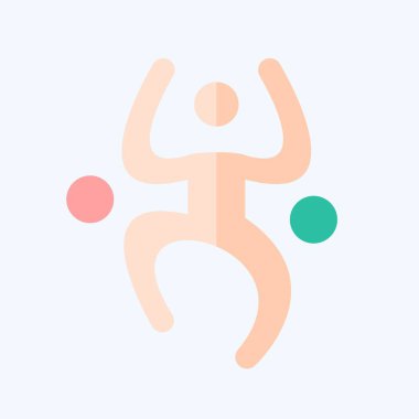 Simge Tırmanışı. Macera sembolüyle ilgili. Düz stil. dizayn edilebilir