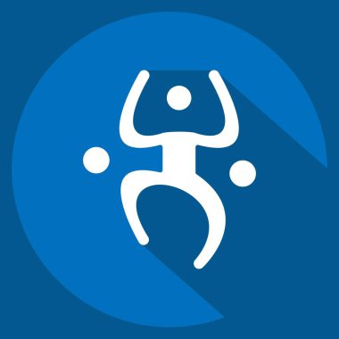 Simge Tırmanışı. Macera sembolüyle ilgili. Uzun gölge tarzı. dizayn edilebilir