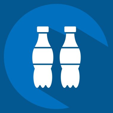 Simge Kola. Meşrubat sembolüyle ilgili. Uzun gölge tarzı. dizayn edilebilir