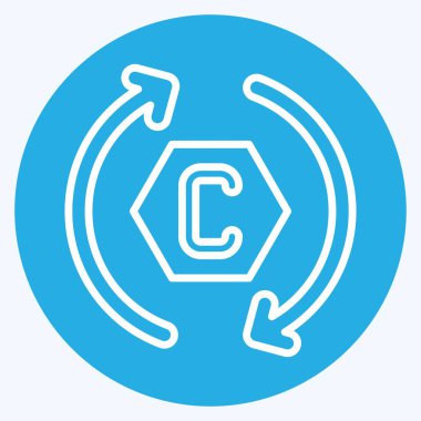 Simgesel soğutucu. Dermatoloji sembolüyle ilgili. Mavi gözlü. dizayn edilebilir