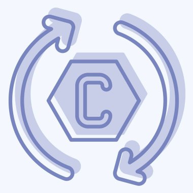 Simgesel soğutucu. Dermatoloji sembolüyle ilgili. İki ton stili. dizayn edilebilir