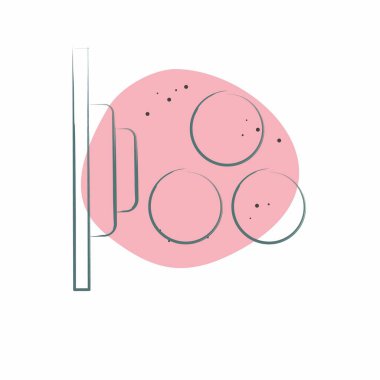 Simge Rengi Sensörü. Sensörlerin sembolüyle ilgili. Renkli Leke Biçimi. dizayn edilebilir