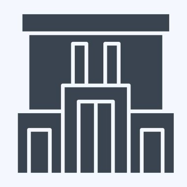 Simge Şirketi. Şehir merkezinin sembolüyle ilgili. Kabartma tarzı. dizayn edilebilir