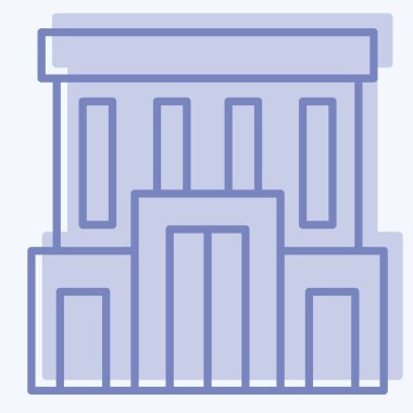 Simge Şirketi. Şehir merkezinin sembolüyle ilgili. İki ton stili. dizayn edilebilir