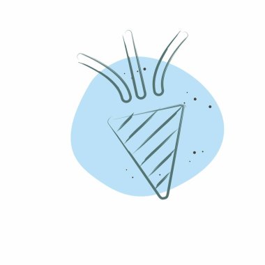 Simge Konfeti. Yeni yıl sembolüyle ilgili. Renkli Leke Biçimi. dizayn edilebilir