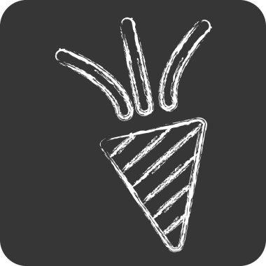 Simge Konfeti. Yeni yıl sembolüyle ilgili. Tebeşir stili. dizayn edilebilir