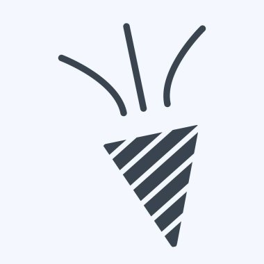 Simge Konfeti. Yeni yıl sembolüyle ilgili. Kabartma tarzı. dizayn edilebilir