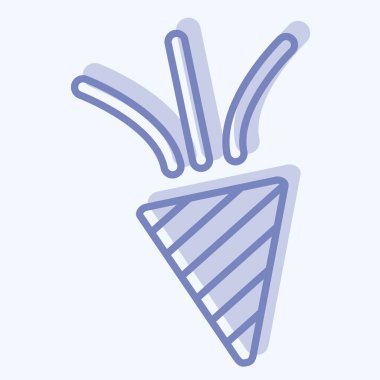 Simge Konfeti. Yeni yıl sembolüyle ilgili. İki ton stili. dizayn edilebilir