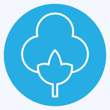 Simge Pamuklu Organik. Doğal Kaynaklar sembolüyle ilgili. Mavi gözlü. dizayn edilebilir